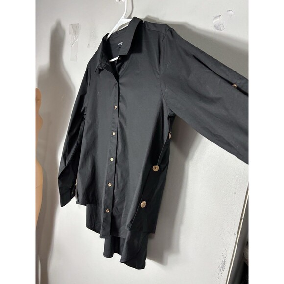 Attitudes by Renee Curved Hem Button Down M - Picture 3 of 14